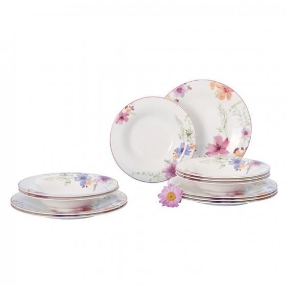 Middagsset 12 delar Mariefleur Basic - Villeroy&Boch-214651 i gruppen SERVERING / Tallrikar / Serviser & startset hos NordiskaDeko Djursholm (4003686214651)