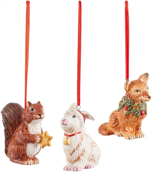 Nostalgic Ornaments Forest animals set 3 del, Villeroy&Boch - 392595 i gruppen INREDNING / Dekoration / Juldekorationer hos NordiskaDeko Djursholm (4003686392595)