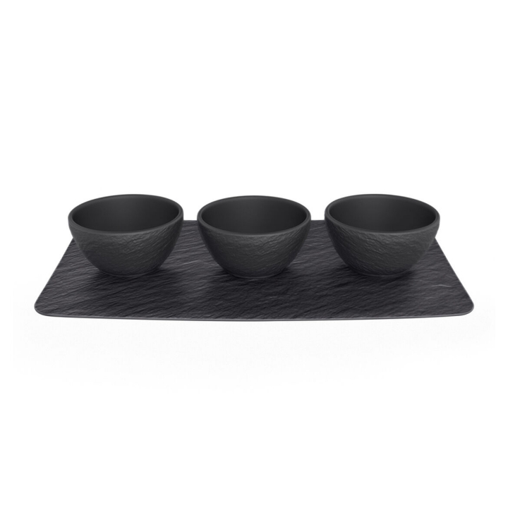 Manufacture Rock Skål Set Svart, Villeroy&Boch - 395060 i gruppen SERVERING / Tallrikar / Serveringsskålar hos NordiskaDeko Djursholm (4003686395060)