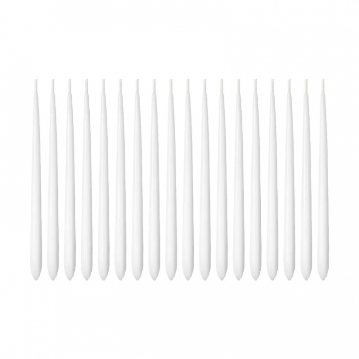 Georg Jensen HANUKKAH Menorahljus paraffinvita, 18 st, 10020367 i gruppen INREDNING / Ljusstakar & ljuslyktor / Ljus hos NordiskaDeko Djursholm (5713275245605)