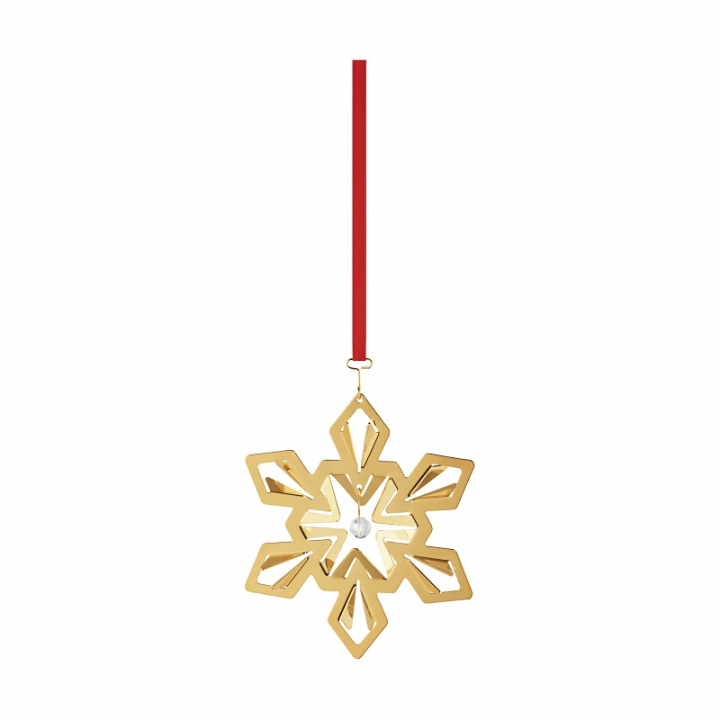 Georg Jensen 2024 ornament Snowflake 18kt guldpläterad mässing, 10020390 i gruppen INREDNING / Dekoration / Juldekorationer hos NordiskaDeko Djursholm (5713275246565)