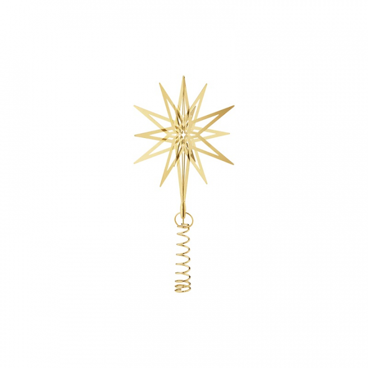 Georg Jensen julkollektion Lyra-toppstjärna, liten, guld - 10020761 i gruppen INREDNING / Dekoration / Juldekorationer hos NordiskaDeko Djursholm (5713275261537)