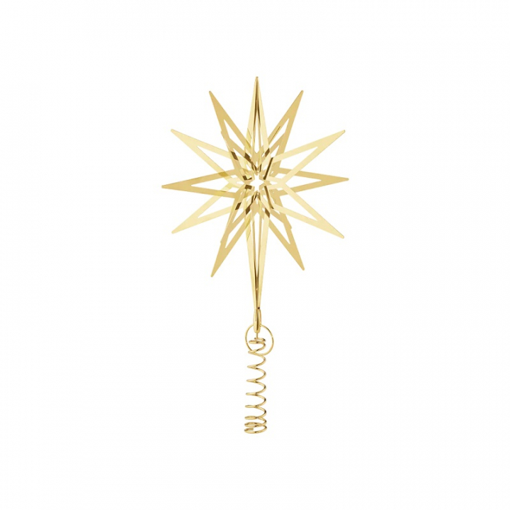 Georg Jensen julkollektion Lyra-toppstjärna, medium, guld - 10020763 i gruppen INREDNING / Dekoration / Juldekorationer hos NordiskaDeko Djursholm (5713275261551)