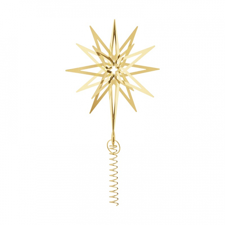 Georg Jensen julkollektion Lyra-toppstjärna, Stor, guld - 10020765 i gruppen INREDNING / Dekoration / Juldekorationer hos NordiskaDeko Djursholm (5713275261575)