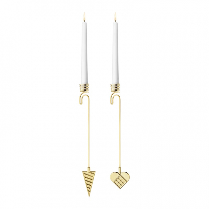 Georg Jensen Christmas Collectibles 2025 Ljusstakeset kornett och flätat hjärta st 2, 10020825 i gruppen INREDNING / Ljusstakar & ljuslyktor / Ljusstakar hos NordiskaDeko Djursholm (5713275263319)