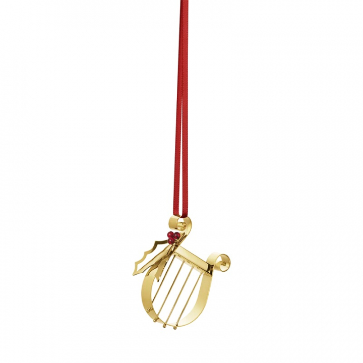 Georg Jensen 2026 Julklappsprydnad, Harpa, 18KT guldpläterad mässing, 10021050 i gruppen INREDNING / Dekoration / Juldekorationer hos NordiskaDeko Djursholm (5713275276500)