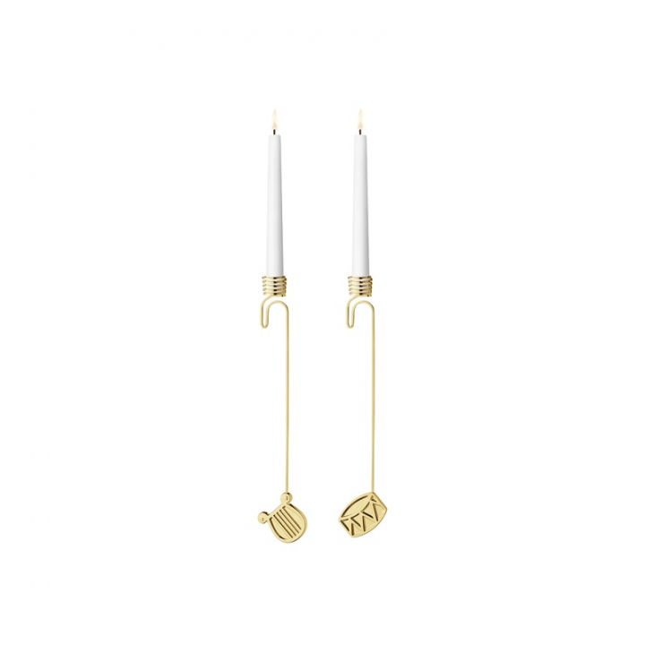 Georg Jensen Christmas Collectibles 2026 Ljusstakeset trumma och harpa,, 10021062 i gruppen INREDNING / Ljusstakar & ljuslyktor / Ljusstakar hos NordiskaDeko Djursholm (5713275276722)