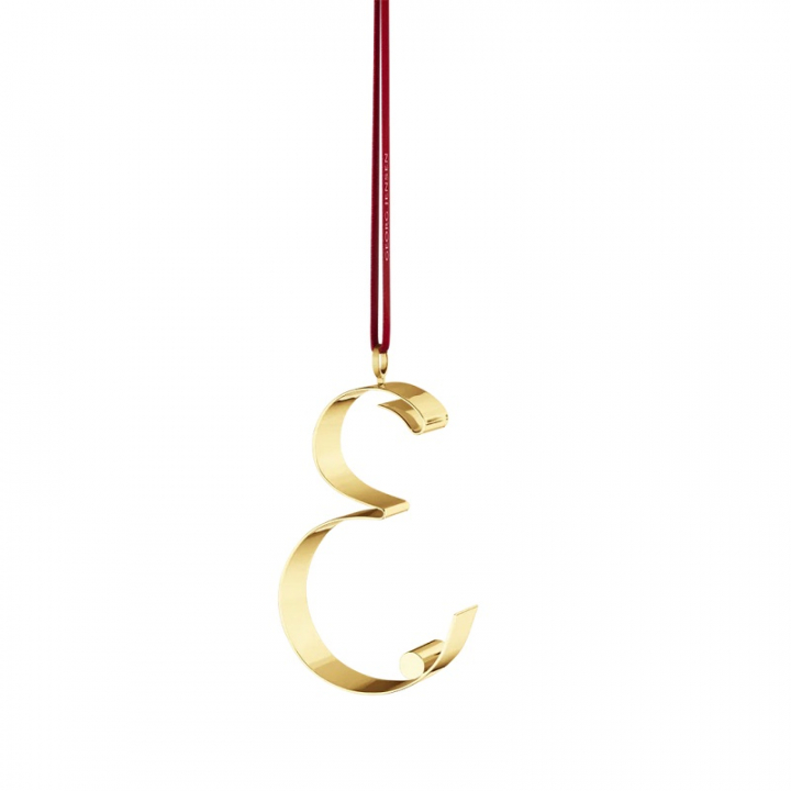 Georg Jensen 2026 CC Letter Ornament, E, 18KT guldpläterad mässing, 10021129E i gruppen INREDNING / Dekoration / Juldekorationer hos NordiskaDeko Djursholm (5713275278795)