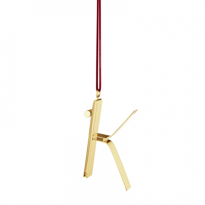 Georg Jensen 2026 CC Letter Ornament, K, 18KT guldpläterad mässing, 10021129K i gruppen INREDNING / Dekoration / Juldekorationer hos NordiskaDeko Djursholm (5713275278856)
