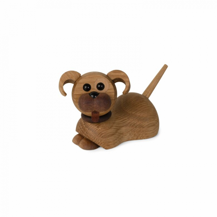 Spring Copenhagen Coco Hund Dekoration 10 cm Ek, 2023-FSC i gruppen INREDNING / Dekoration / Skulpturer & porslinsfigurer hos NordiskaDeko Djursholm (5713487062847)