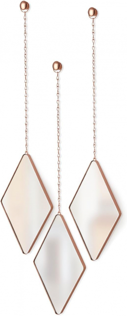 Umbra Dima diamantspegel i koppar set med 3 st, 358777-880