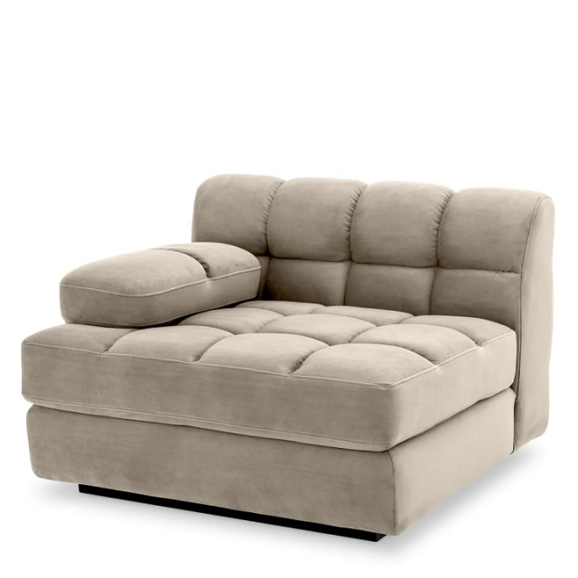 Soffa Dean vänster, savona greige sammet, Eichholtz- 115032