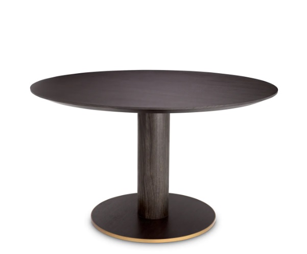 Matbord Astro, med mörkbrun ekfanér, Eichholtz- 117384