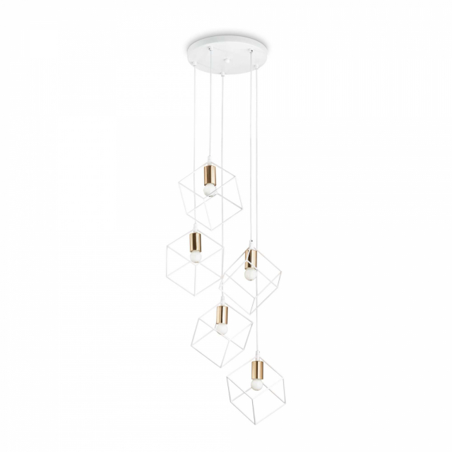 Suspensionslampor Ice SP5, vit,Ideal Lux-237671