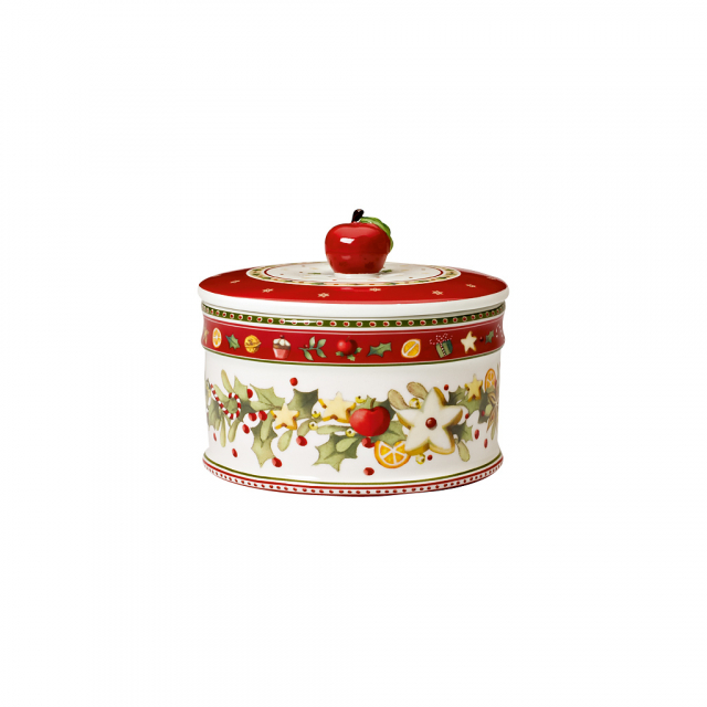 Villeroy och Boch Winter Bakery Delight kakburk, medelstor, porslin, röd, Ø 14 cm, 1486124524
