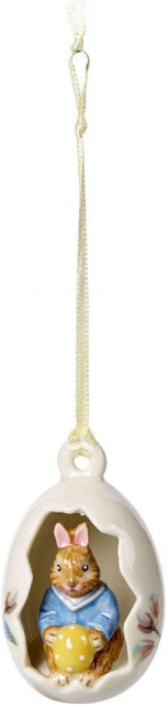 Bunny Tales prydnadsägg Max, blå blommor, 7 cm, Villeroy&Boch-1486626876