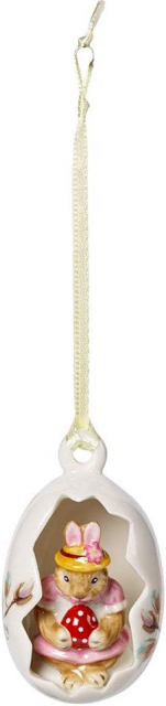 Bunny Tales prydnadsägg Anna, rosa blommor, 7 cm, Villeroy&Boch-1486626877