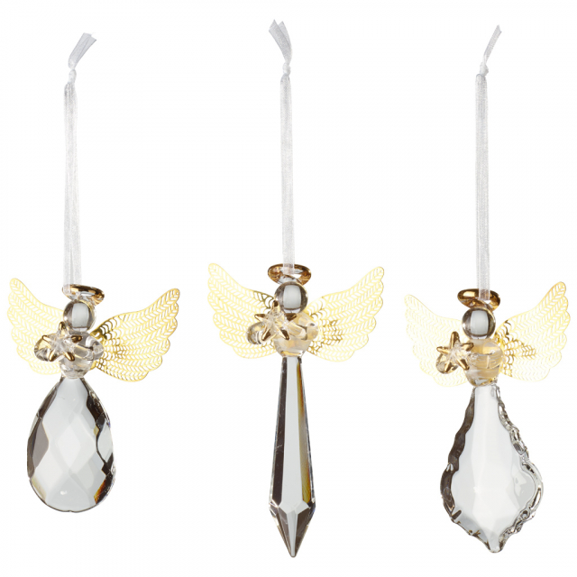 Winter Collage Accessoarer Glashängande prydnadsängel, set om 3,  Villeroy & Boch -3593910078
