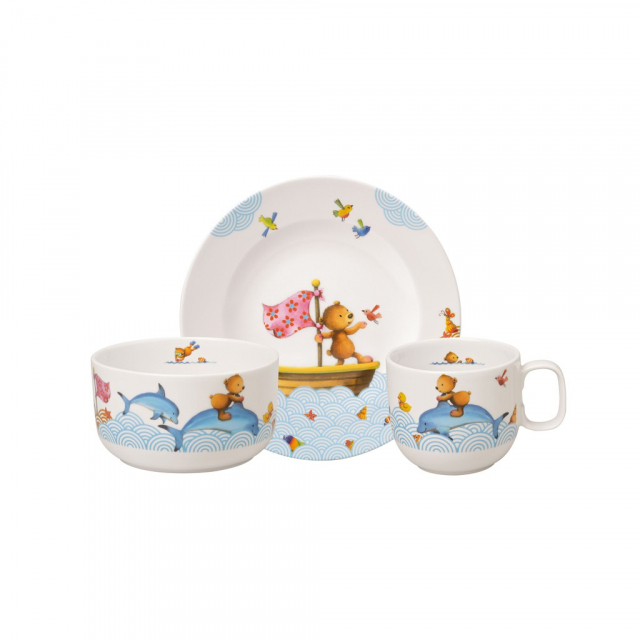 Barnset Happy as a Bear 3 delar, premium porslin, Villeroy & Boch - 418288