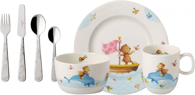 Barnset Happy as a Bear 7 delar, premium porslin, Villeroy & Boch- 1486648435