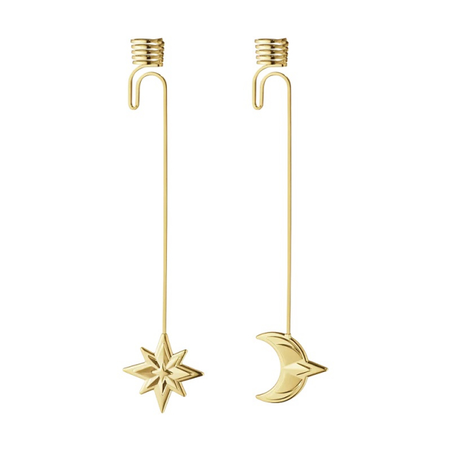Georg Jensen Christmas Collectibles 2024 Julljusstake, Star and Moon, 2st - 10020495