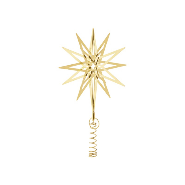 Georg Jensen julkollektion Lyra-toppstjärna, medium, guld - 10020763