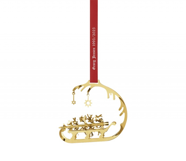 Georg Jensen Julsamlingar 2025 jul Mobil släde 1995/2025 18k guldpläterad mässing - 10020824