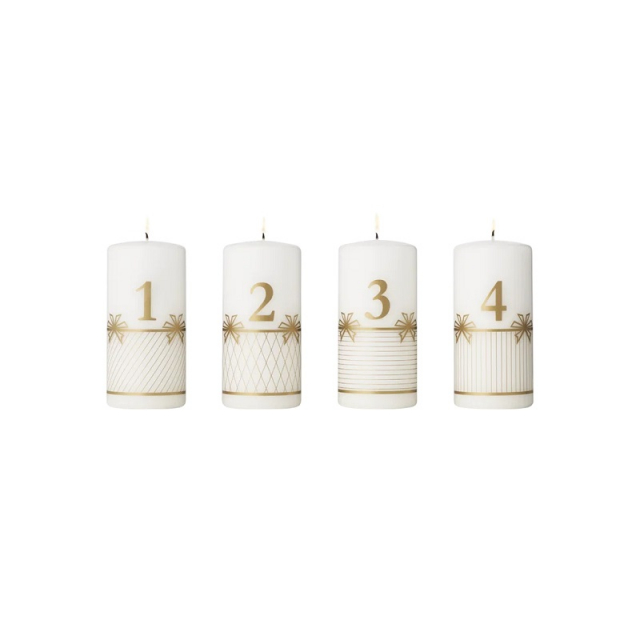 Georg Jensen Julkollektioner Adventsljus Parafin, 4 st, guld - 10020946