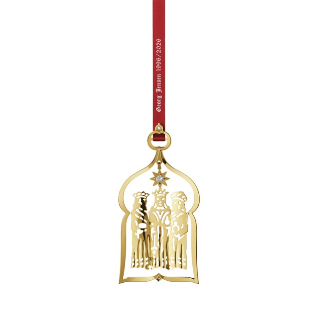 Georg Jensen CC 1996/2026 jubileumsmobil – julgransprydnad,, 18KT guldpläterad mässing, 10021081
