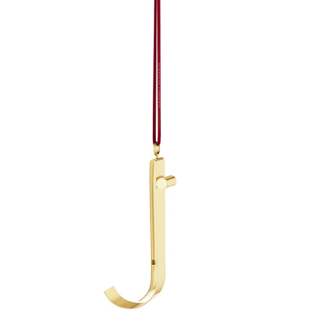 Georg Jensen 2026 CC Letter Ornament, J, 18KT guldpläterad mässing, 10021129J