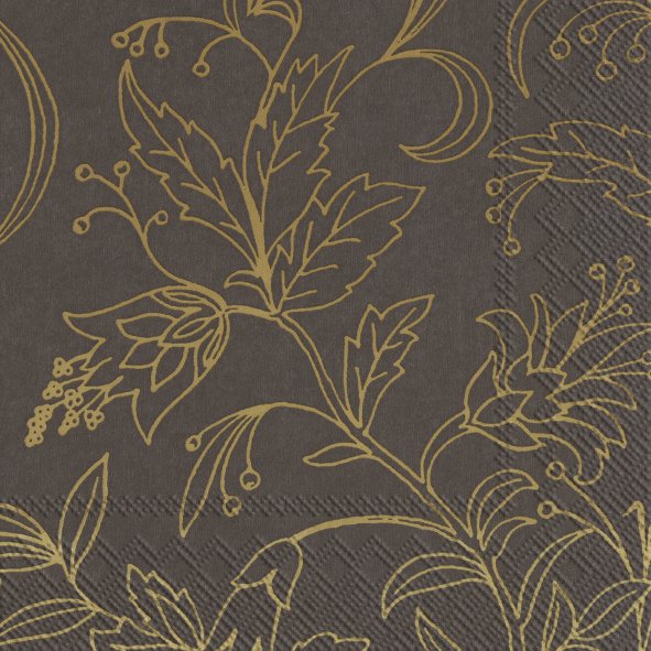 Golden flower brun lunchservetter IHR L919930