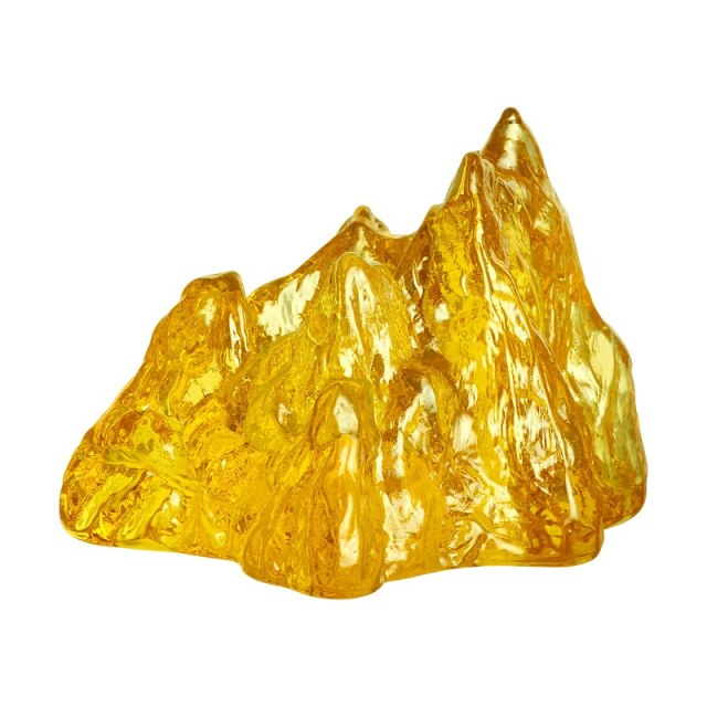 Kosta Boda The Rock ljuslykta gul 91mm, 7062327