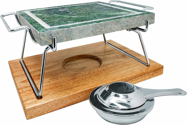 Grillsten med brännare och bambustöd Vin Bouquet, FIH 386, 164396