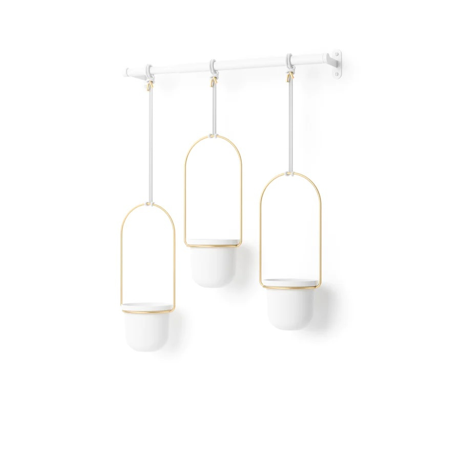 Umbra Triflora hängande kruka vit/bh, 011748-524
