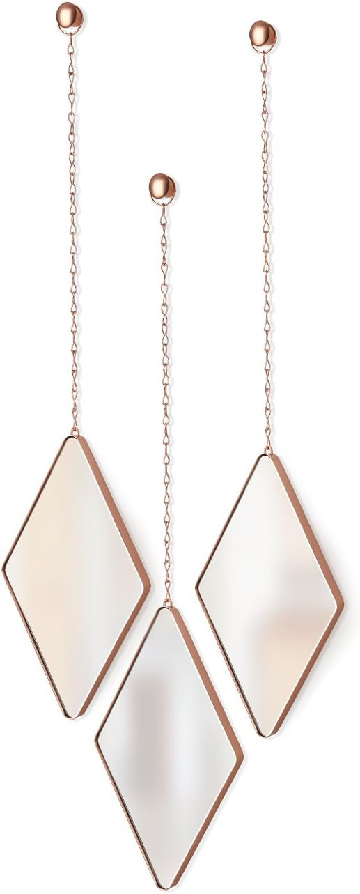 Umbra Dima diamantspegel i koppar set med 3 st, 358777-880