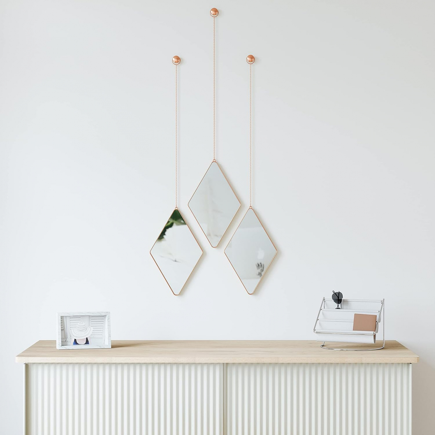 Umbra Dima diamantspegel i koppar set med 3 st, 358777-880