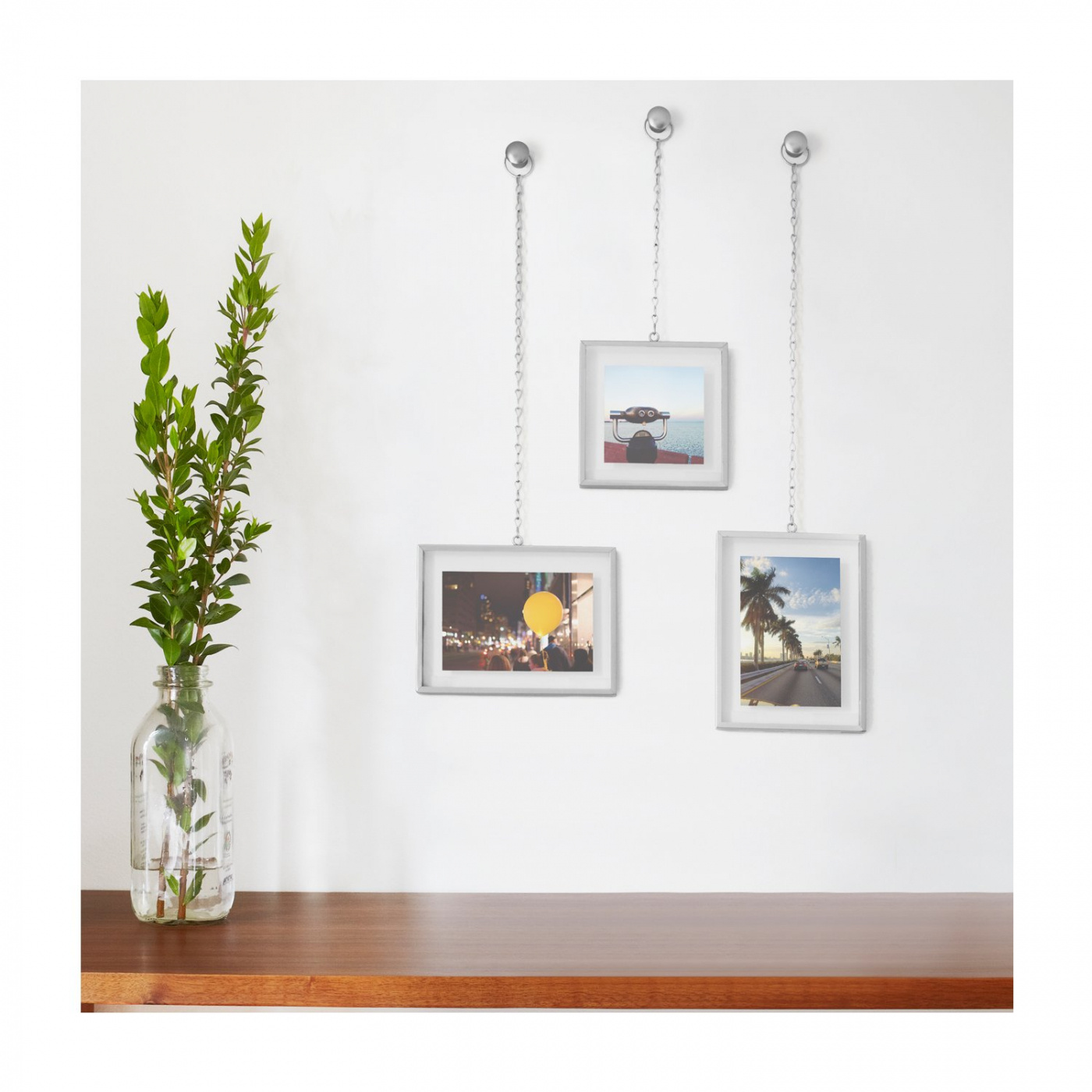 Umbra Set om 3 fotoramar Fotochain nickel, silver 311335-410