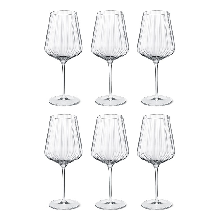 Bernadotte vitvinsglas, 6 st, Georg Jensen-10019229
