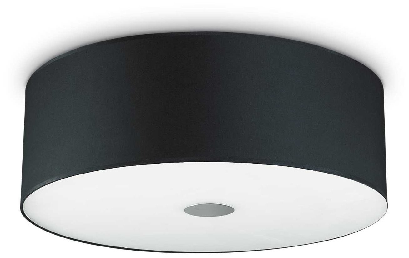 Taklampa Woody PL4 svart, Ideal Lux-103273