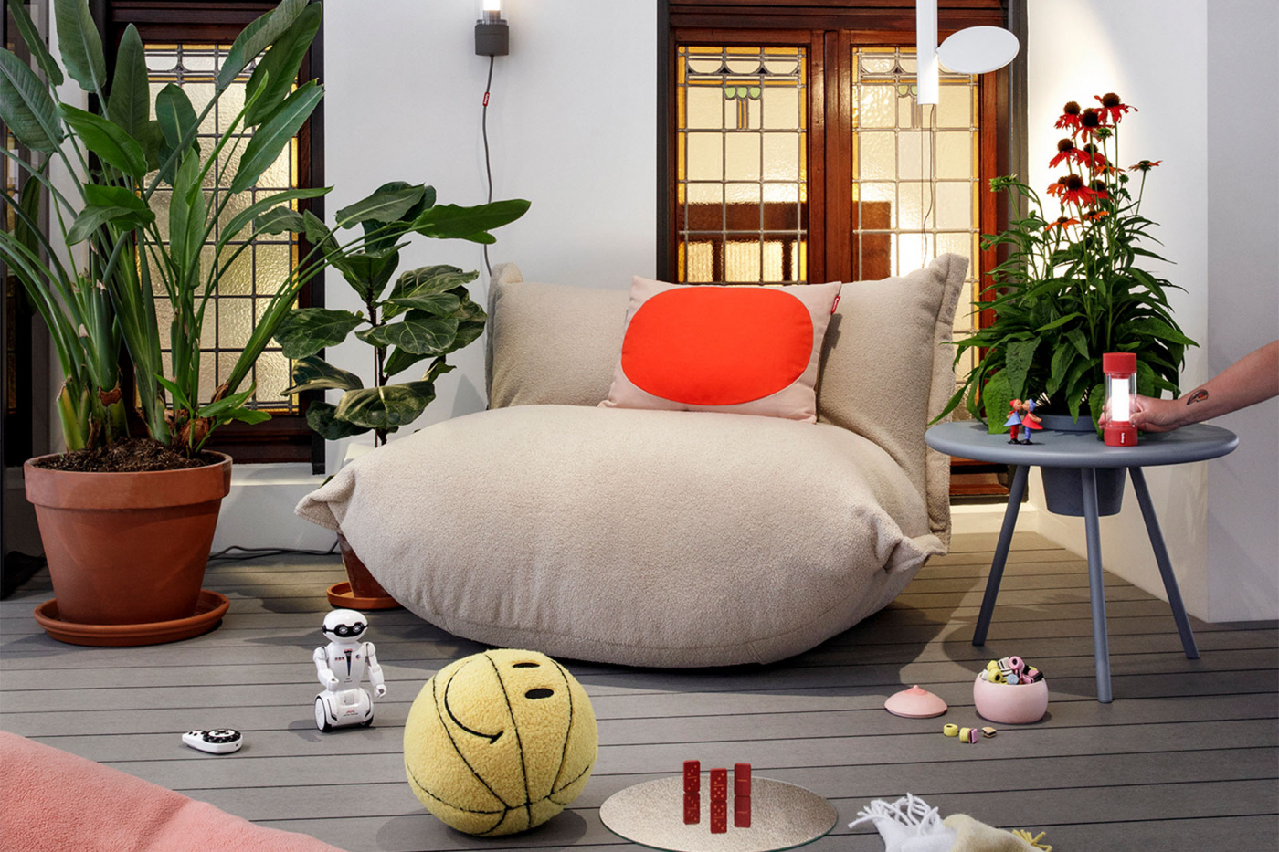 Bonbaron sherpa ecru fåtölj, Fatboy - 104941