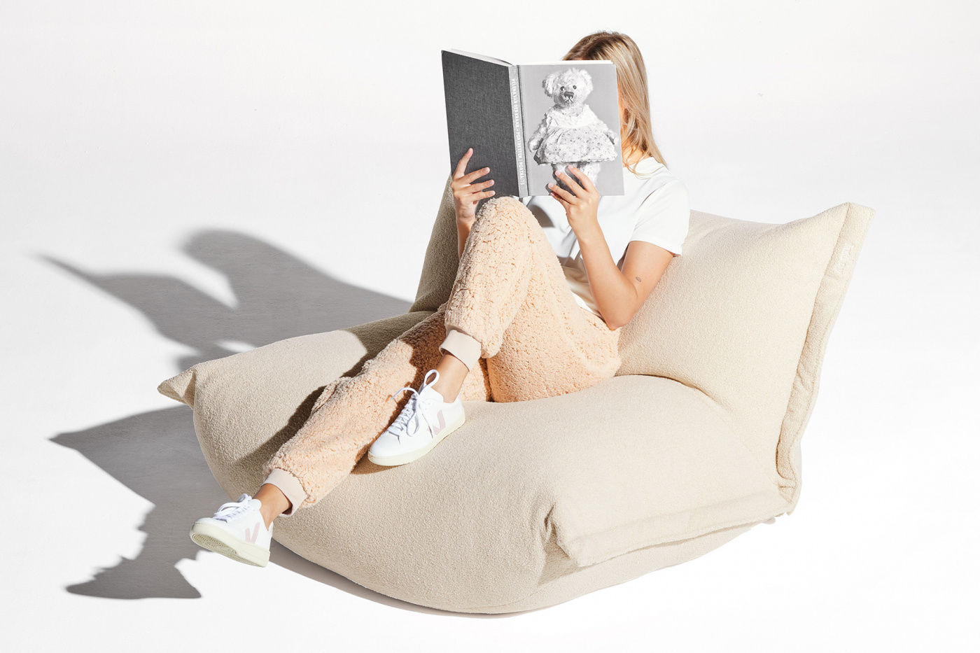 Bonbaron sherpa ecru fåtölj, Fatboy - 104941