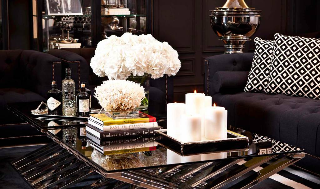 Set med 2 artificial ljushållare 10x18 cm-106947