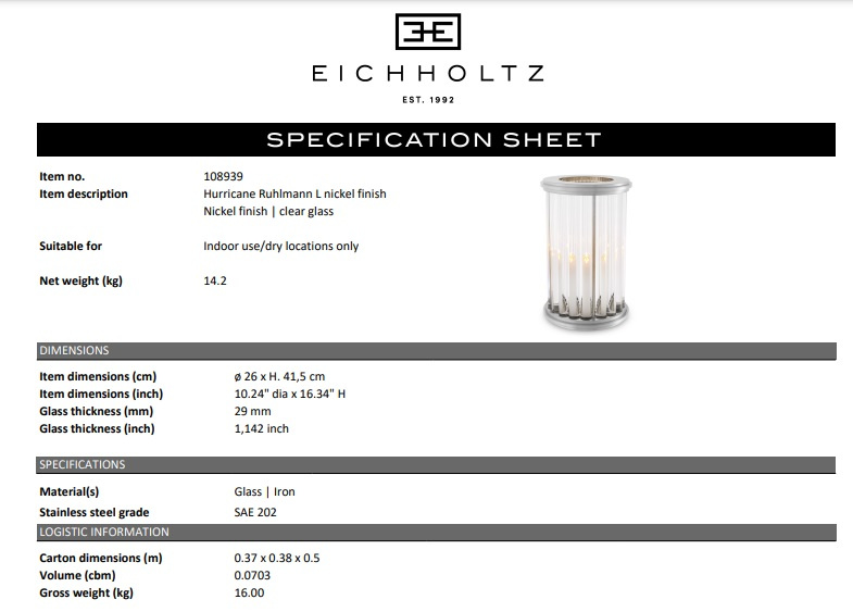 Lykta Ruhlmann L vit-108939