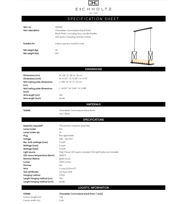 Commodore ljuskrona, Eichholtz- 109566