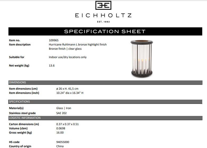 Lykta Ruhlmann L svart-109965