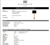 Bordslamp Lorenzo, Eichholtz- 109975 Bordslamp Lorenzo, Eichholtz- 109975