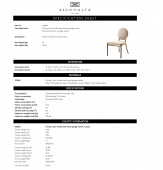 Eichholtz Matstol Scribe greige velvet, 110808 Eichholtz Matstol Scribe greige velvet, 110808