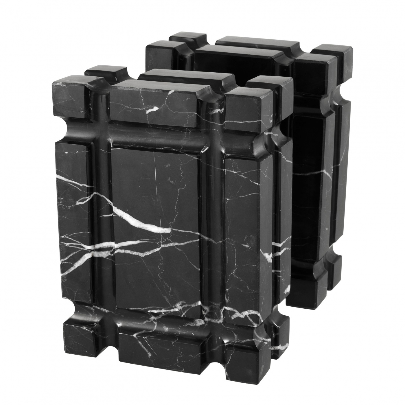 Bokstöd Linea svart marmor set Eichholtz 110922