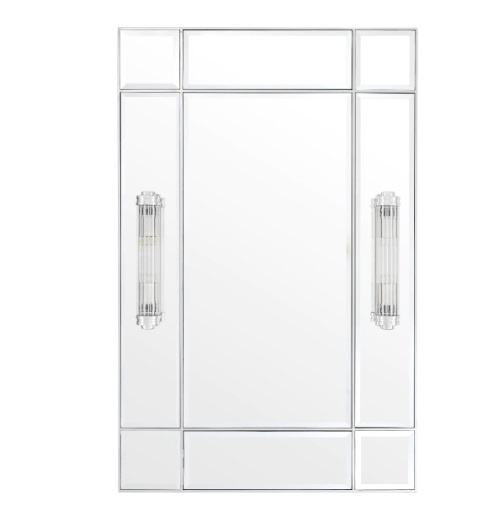 Beaumont-spegel med en ram i nickel-finish-112174