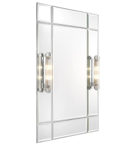 Beaumont-spegel med en ram i nickel-finish-112174